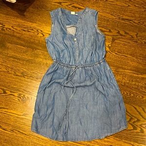Gap denim jean sleeveless dress